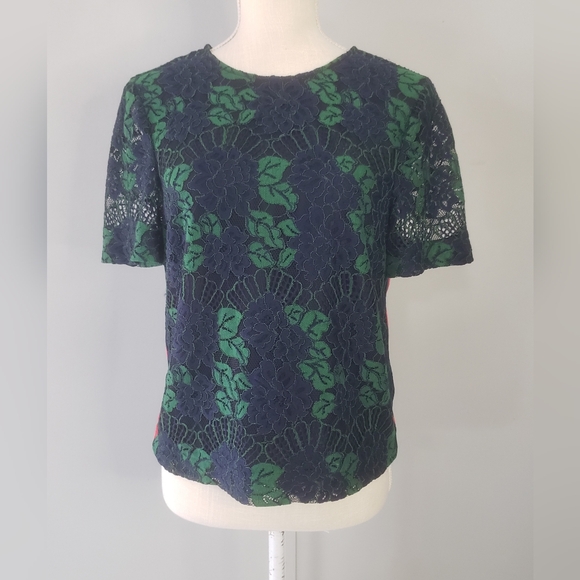 Ted Baker Green and Blue Thallia Lace Top - Picture 5 of 8